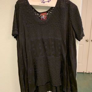 Johnny Was black blouse